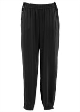 PANTALONE JOGGER IN CUPRO NERO - Outlet | DEHA
