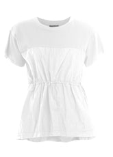 T-SHIRT LUNGA CON COULISSE BIANCO - WHITE | DEHA
