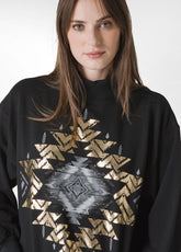 COSY GRAPHIC SWEATSHIRT, BLACK - BLACK | DEHA