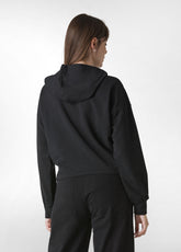 COSY KNOTTED HOODIE, BLACK - BLACK | DEHA