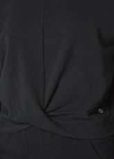 COSY KNOTTED HOODIE, BLACK - BLACK | DEHA