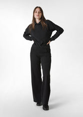 COSY KNOTTED HOODIE, BLACK - BLACK | DEHA