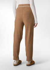 LOUNGE KNITTED JOGGER PANTS, BROWN - BISCUIT BROWN | DEHA