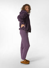 REISSVERSCHLUSSJACKE AUS TEDDYSTOFF, LILA - PURPLE VIOLET | DEHA