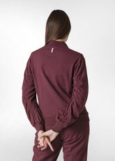 FELPA ZIP CON DETTAGLI IN COSTINA ROSSO - TIBETAN RED | DEHA