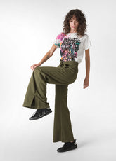 COMFORT SLIT SWEATPANTS, GREEN - Leisurewear | DEHA
