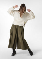 CORDUROY COULOTTE PANTS, GREEN - Dresses, skirts and jumpsuits | DEHA