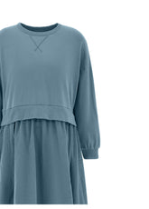CORDUROY COMBINED DRESS - BLUE - Vestiti, Gonne e Tute - Saldi | DEHA