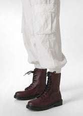 PANTALONE CARGO IN VELLUTO BIANCO - MILK WHITE | DEHA