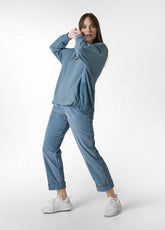 CORDUROY STRAIGHT PANTS, BLUE - Leisurewear | DEHA