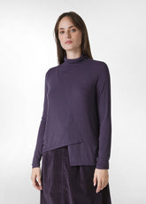 WOOLY HIGH NECK T-SHIRT, PURPLE - Tops & T-Shirts | DEHA