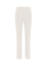 GABARDINE FLARED PANTS - WHITE - MILK WHITE | DEHA