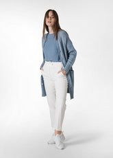 GABARDINE STRAIGHT PANTS, WHITE - Winter Sale: -40% on winter looks | DEHA