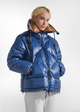 GIACCONE IN VERA PIUMA BLU | DEHA