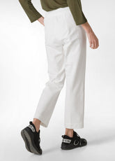 COSY STRAIGH PANTS, WHITE - MILK WHITE | DEHA