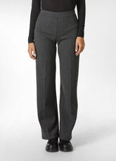 WEITE FEIN GESTREIFTE HOSE, GRAU - DARK GREY MEL | DEHA