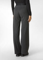 WEITE FEIN GESTREIFTE HOSE, GRAU - DARK GREY MEL | DEHA