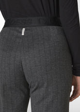 WEITE FEIN GESTREIFTE HOSE, GRAU - DARK GREY MEL | DEHA
