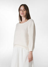 ALPACA SWEATER, WHITE - Sweaters | DEHA