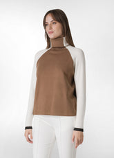 COLOR BLOCK PULLOVER, BROWN - Sweaters | DEHA