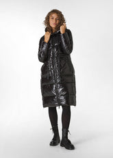 LANGER STEPPMANTEL, SCHWARZ - BLACK | DEHA