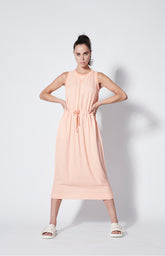 VISCOSE CREPE DRESS - ORANGE - Dresses, skirts, and suits - Outlet | DEHA