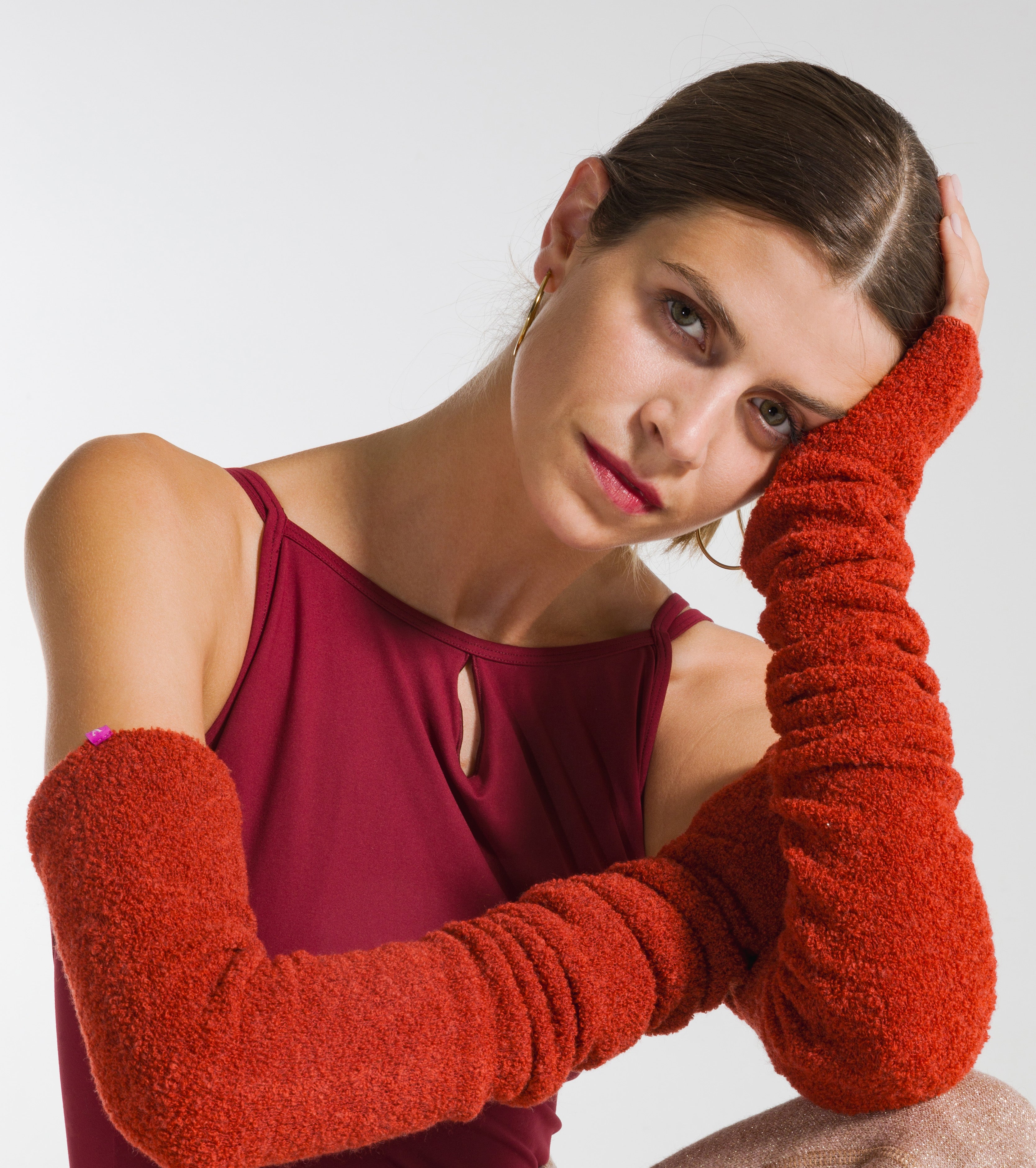 Orange leg warmers sale