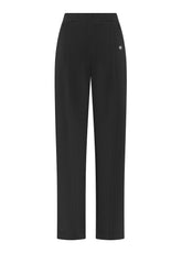 STRAIGHT-LEG MODAL TROUSERS - BLACK - BLACK | DEHA