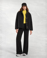 CABAN TEDDY EFFETTO SUEDE NERO - BLACK | DEHA