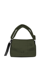 QUILTED HAND BAG - GREEN - OLIVE GREEN | DEHA