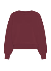 COTTON CREW NECK SWEATSHIRT - RED - CHERRY RED | DEHA