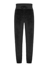POLAR FLEECE PANTS WITH SCUBA INSERTS - BLACK - BLACK | DEHA