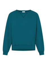 FELPA GIROCOLLO IN COTONE DEHA VERDE - TEAL GREEN | DEHA