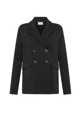 BLAZER IN JACQUARD SPINA DI PESCE NERO - BLACK | DEHA