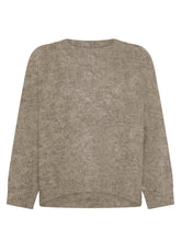 RUNDHALSPULLOVER AUS ALPAKA-WOLLMIX - BEIGE - Freizeitkleidung | DEHA