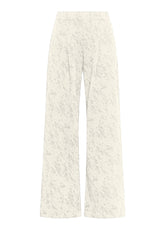 PANTALONE CON PIEGHE EFFETTO MATELASSE' BIANCO - SOFT IVORY | DEHA