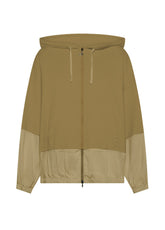ZIP-SWEATSHIRT MIT KAPUZE AUS BAUMWOLLE, MODAL UND SATIN - BRAUN - NUT BROWN | DEHA