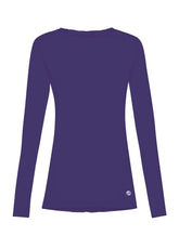 LONG-SLEEVE T-SHIRT IN FLAMED MODAL JERSEY - PURPL - DEEP PURPLE | DEHA