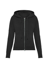 LOUNGE-CARDIGAN MIT REISSVERSCHLUSS - SCHWARZ - BLACK | DEHA