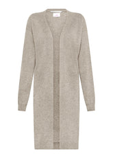 CARDIGAN LUNGO IN MISTO CASHMERE BEIGE - BEIGE MELANGE | DEHA