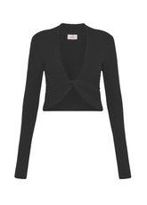 LOUNGE GESTRICKTES KREUZTOP - SCHWARZ - Strickwaren - Outlet | DEHA