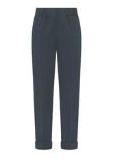PANTALONE DRITTO CON RISVOLTO GRIGIO - LEAD | DEHA