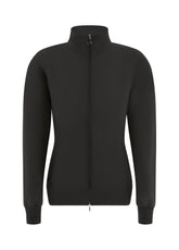 FELPA IN COTONE STRETCH CON ZIP NERO - BLACK Addiction | DEHA
