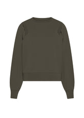 BASIC-SWEATSHIRT MIT RUNDHALSAUSSCHNITT AUS BAUMWOLLE - BRAUN - COCOA BROWN | DEHA