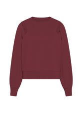 BASIC-SWEATSHIRT MIT RUNDHALSAUSSCHNITT AUS BAUMWOLLE - ROT - CHERRY RED | DEHA