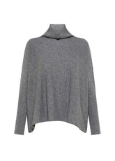 MAGIC OVER HIGH NECK IN GREY CASHMERE BLEND - SILVER GREY | DEHA