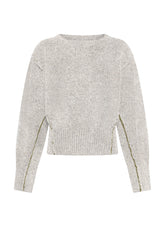 RUNDHALSPULLOVER AUS WOLLMIX - WEISS - Freizeitkleidung | DEHA