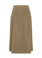 GONNA IN VELLUTO CON PINCES MARRONE - GLACE' BROWN | DEHA