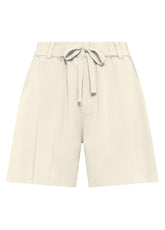 Lyocell Twill Shorts - White - CREAM | DEHA