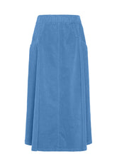 CORDUROY PLEATED SKIRT - BLUE - SKY BLUE | DEHA